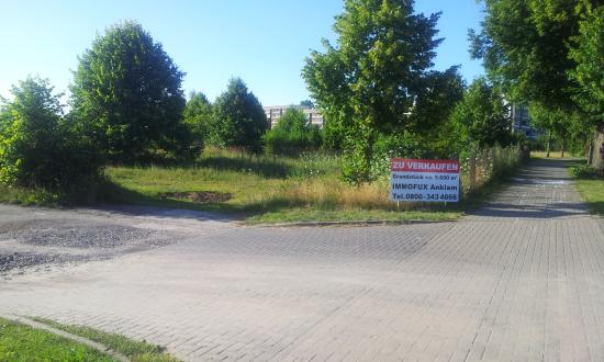 Grundstück an der B 197 in Anklam für Handel, Handwerk und Gewerbe