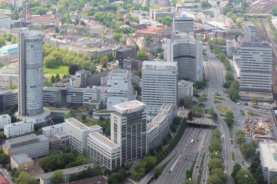 Essen Südviertel aus der Luft Foto: Wikipedia 