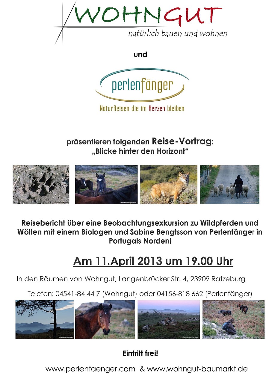 WOHNGUT - Reise-Vortrag über Wölfe und Wildpferde - Eintritt frei!