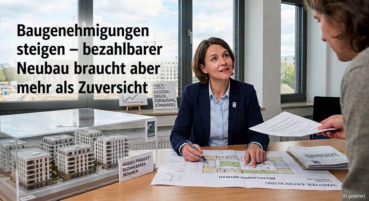Baugenehmigungen steigen – bezahlbarer Neubau braucht aber mehr als Zuversicht