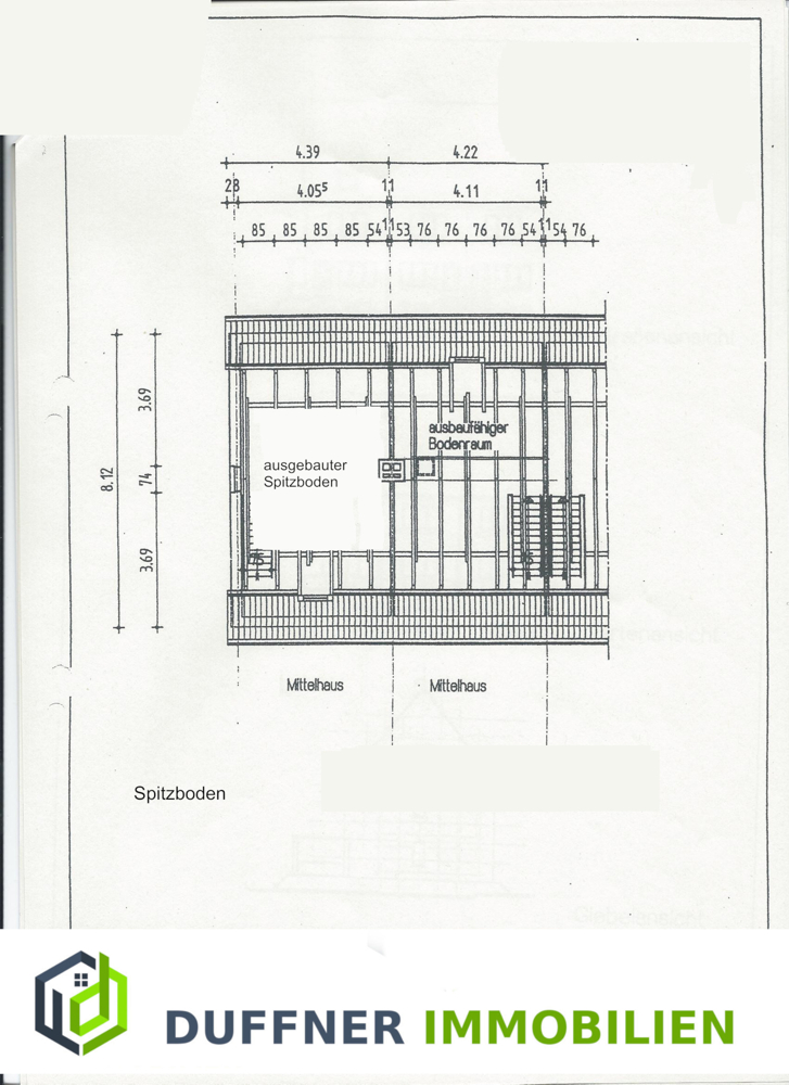 Grundriss Spitzboden