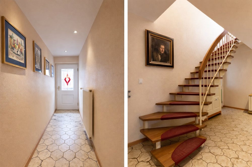 Seiteneingang, Treppe zur 