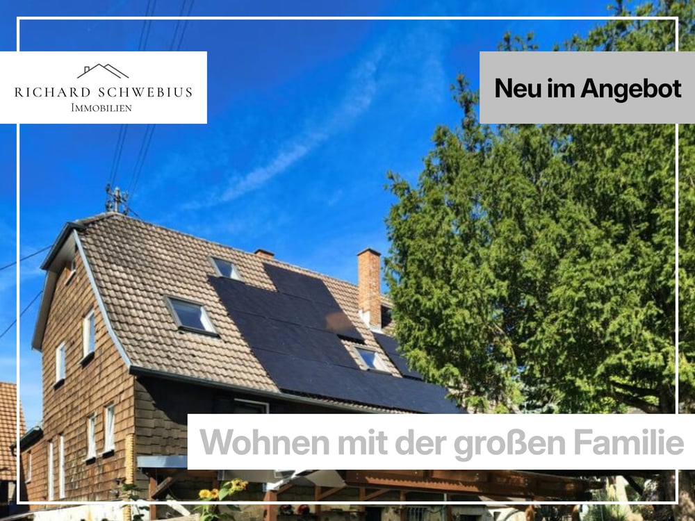 Großzügiges Zweifamilienhaus mit Traumgarten, PV-Anlage und Mieteinnahmen