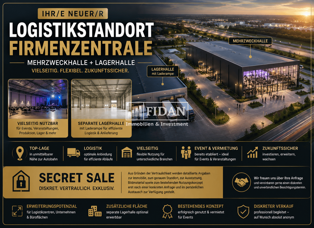 ***Mehrzweckhalle mit vielen Möglichkeiten in Autobahnnähe*** IHR NEUER FIRMENSTANDORT! VERSANDHALLE