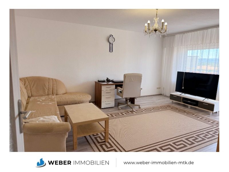 Ihr Logenplatz über Hattersheim – helle, vollmöblierte  2-Zimmer-Wohnung mit Westbalkon