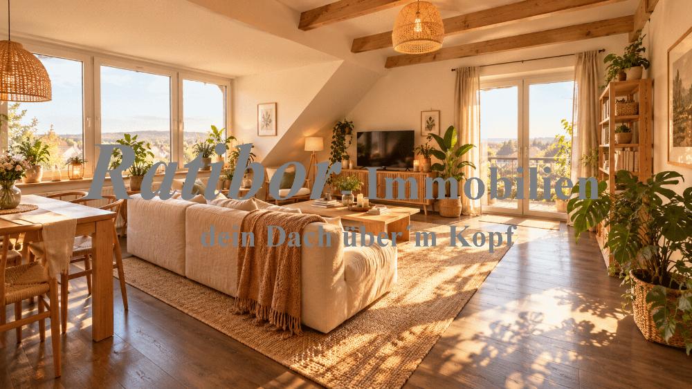 Helle 3 Zimmer Mansardenwohnung mit Balkon und Garage in zentraler Wohnlage Nähe Schulzentrum