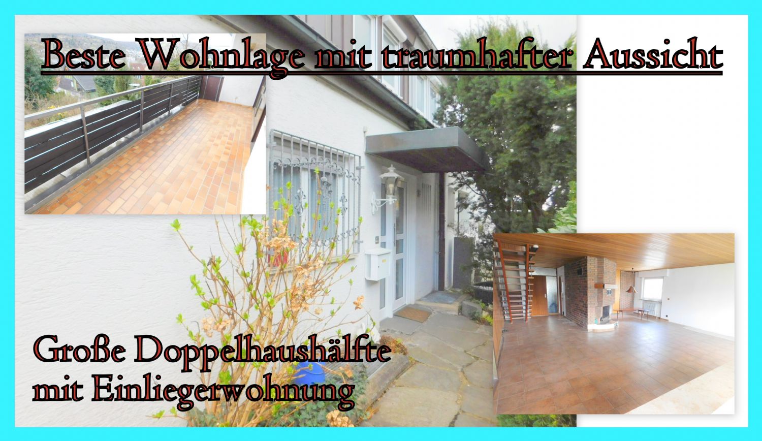 *Großzügige Doppelhaushälfte mit Einliegerwohnung in Bestlage mit herrlicher Aussicht***