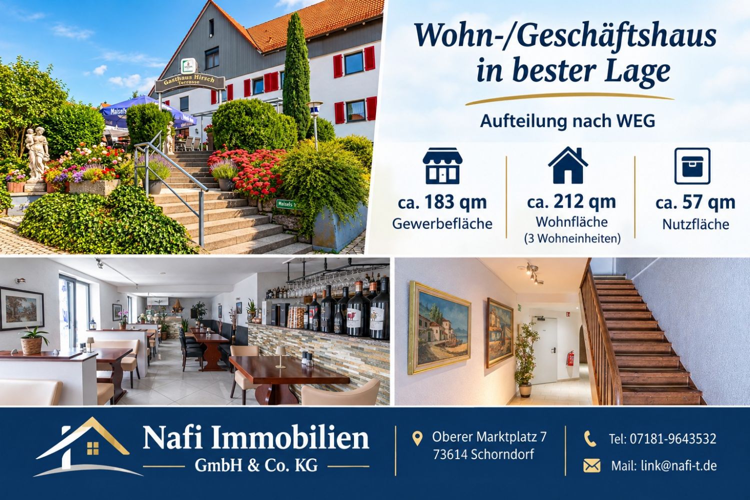 ** Kernsaniertes Wohn- und Geschäftshaus in Bestlage **