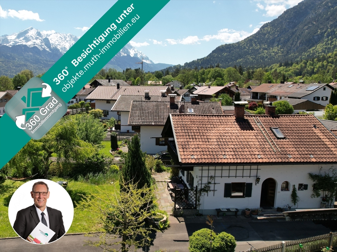 Wohnhaus mit Einliegerwohnung - Mehrgenerationenhaus, 715 m² Grundstück. sonnige Lage, Zugspitzblick