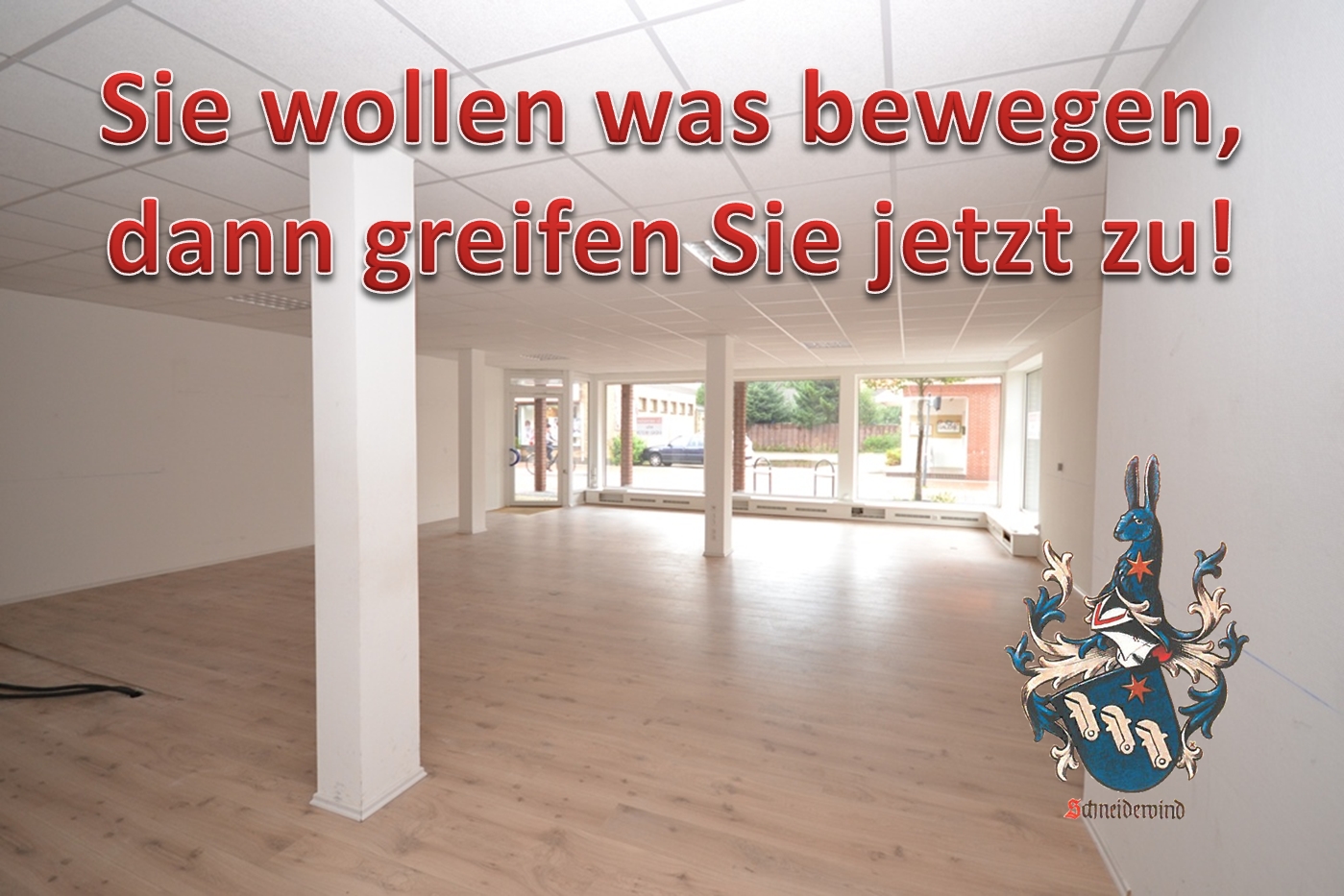 Gewerbefläche
im Zentrum von Syke
mit großer Schaufensterfläche
+ Einbauküche + Stellplatz