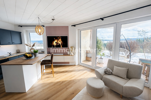 Wohnzimmer Aussicht Terrasse und Ausblick
