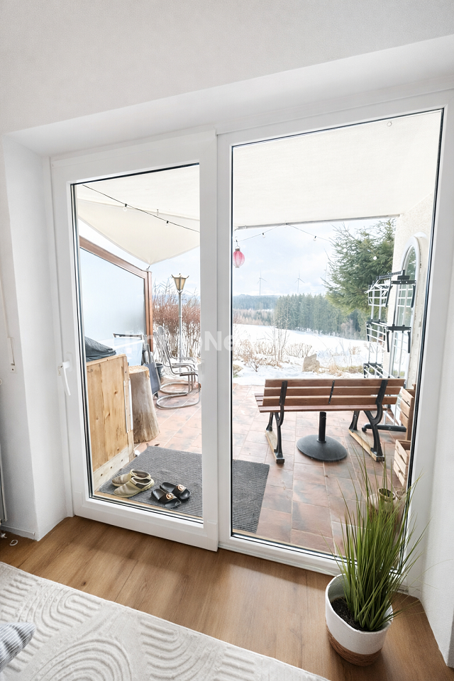 Terrasse vom Schlafzimmer mit Ausblick