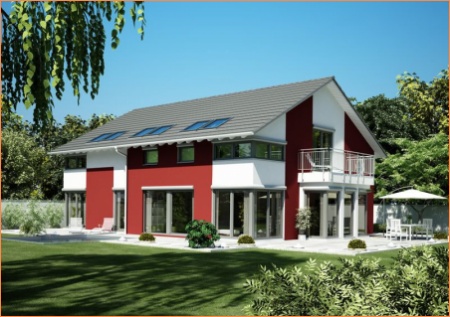 Wir kombinieren auf der Bühne, klassische Architektur mit moderner Eleganz. Mit Einliegerwohnung.