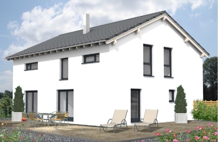 Stadtvilla + Einliegerwhg. Typ A: 150 m² +50 m² ELW, Typ B: 120 m² +80 m² ELW. Alle Dacharten gleich