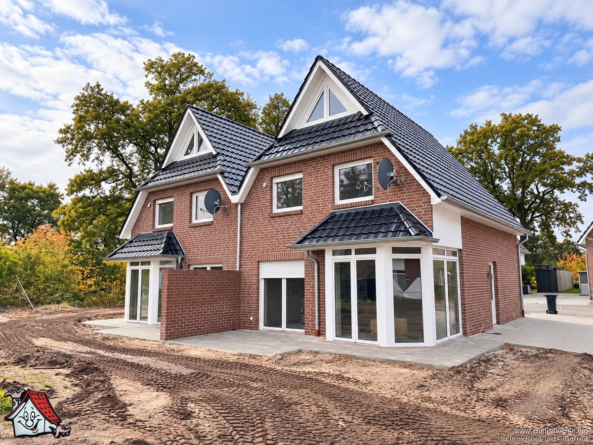 Erstbezug in Friesoythe: ca 116 m² Doppelhaushälfte mit Garten und Terrasse!