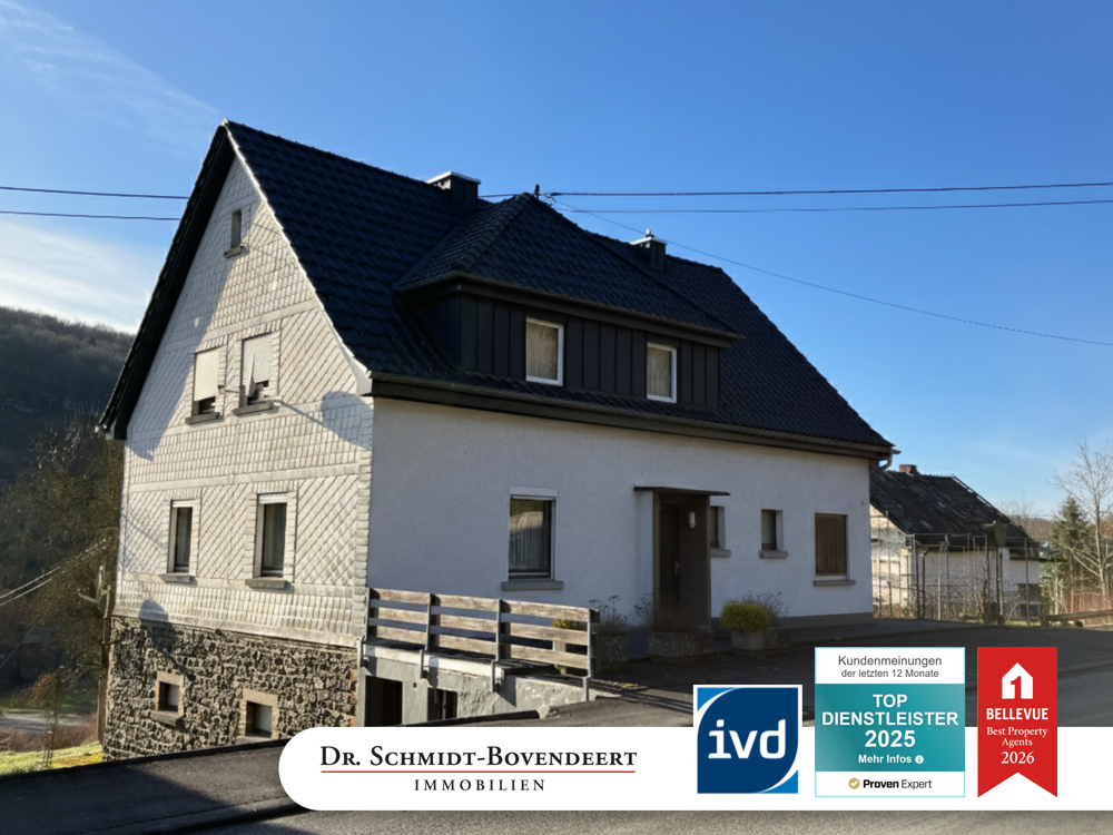57648 Unnau: Solides + gepflegtes Einfamilienhaus mit 136 m² WFL; Heizung + Dach neu!