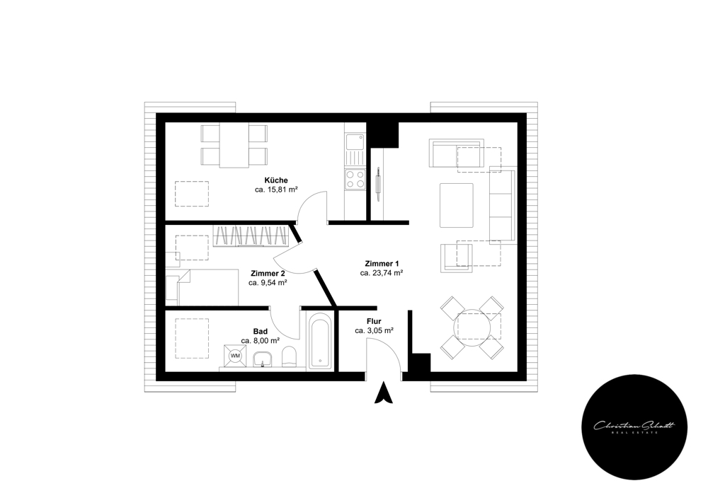 traumhafte 2-Raum Dachgeschosswohnung im Zentrum ***TOP*** mit EBK