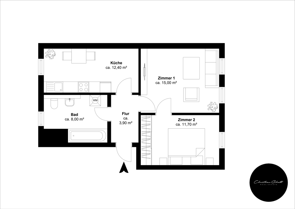 wunderschöne 2 Raum Wohnung ***top*** in Holzhausen, ab sofort