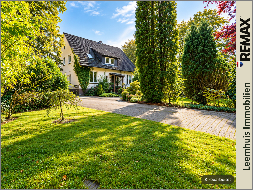 Wohnen mit Charakter in Westerstede!
Großzügiges Wohnhaus mit besonderer Allee-Zufahrt